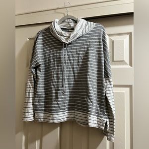 Cupio Cowl Neck Stripe Large Sweatshirt